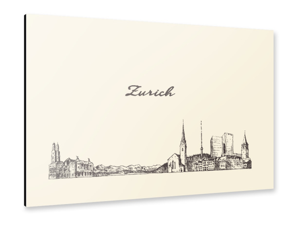 Alu-Dibond "Zürich" 30x20 cm artboxONE