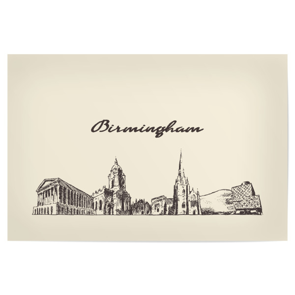 Poster "Birmingham" artboxONE - Städte