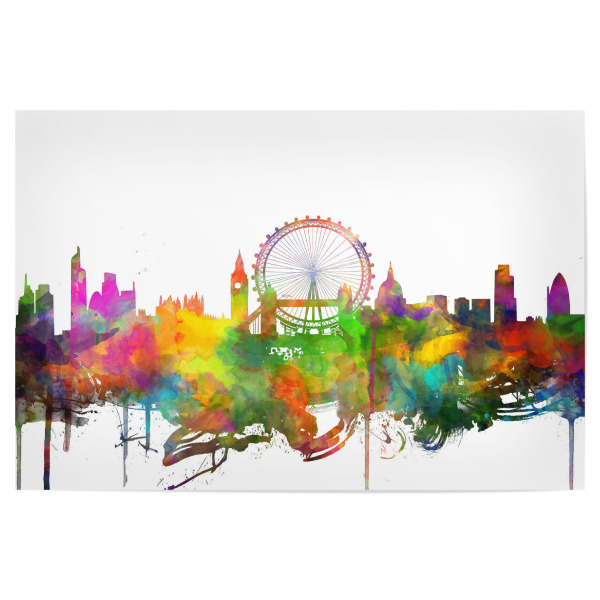 Poster "London colorful city skyline" artboxONE - Städte,Städte / London - London,Skyline,England,Uk