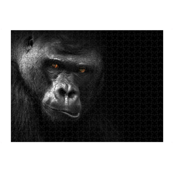 artboxONE Puzzle "Gorilla 3" artboxONE - Tiere,Schwarzweiß