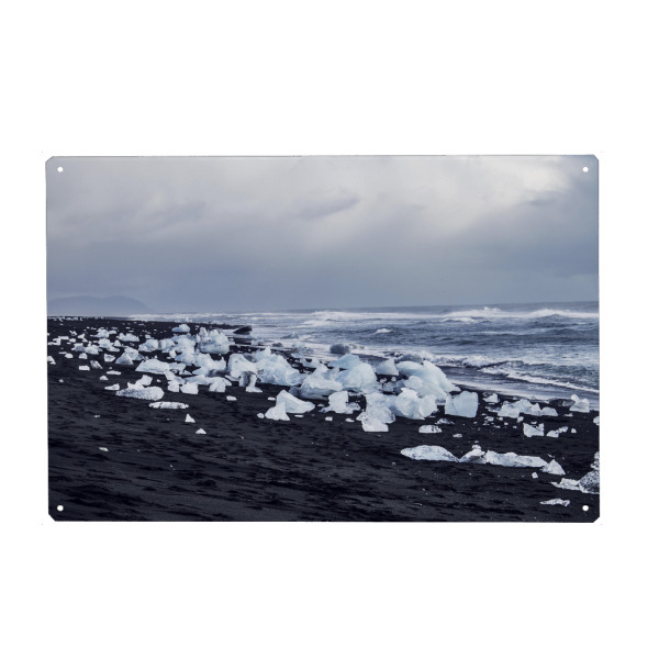 Metall Poster "Diamond Beach" artboxONE - Natur,Reise,Reise / Strand und Meer