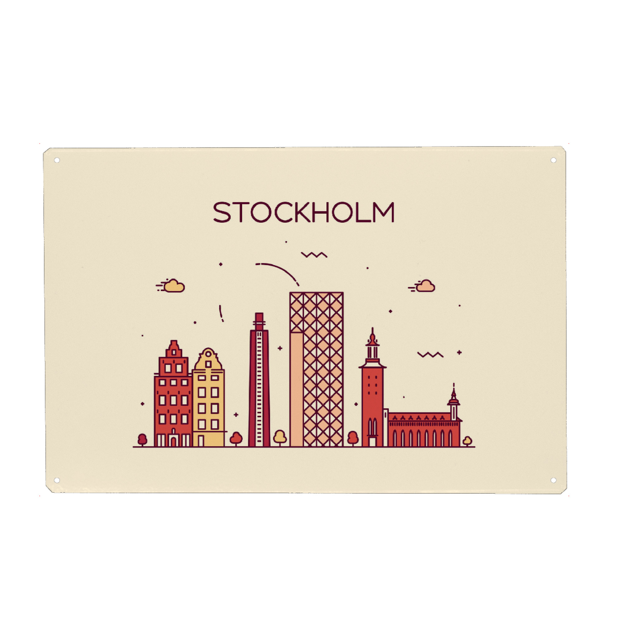 Metall Poster "Stockholm 3" artboxONE - Städte,Architektur,Städte / Stockholm