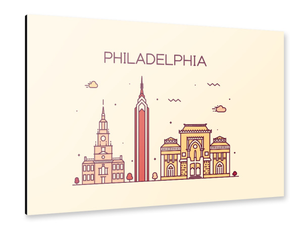 Alu-Dibond "Philadelphia" 30x20 cm artboxONE