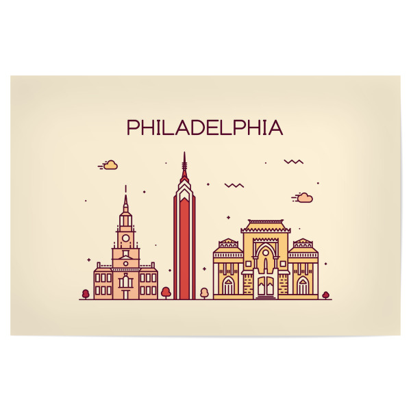 Poster "Philadelphia" artboxONE - Städte,Architektur