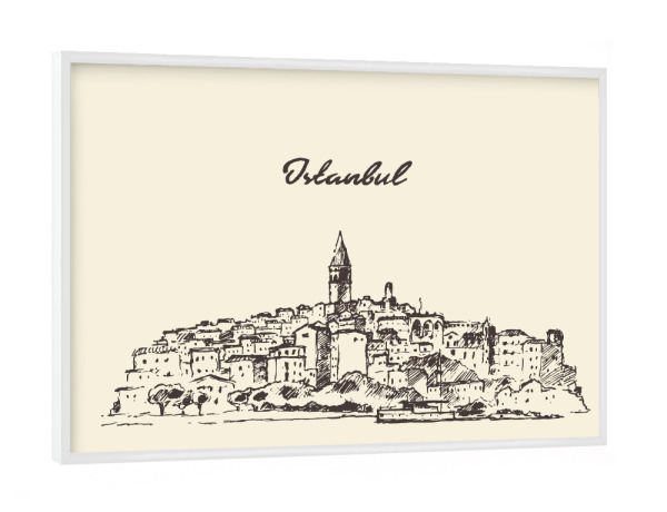 Poster mit weißem Rahmen "Istanbul" artboxONE - Städte,Architektur,Städte / Istanbul