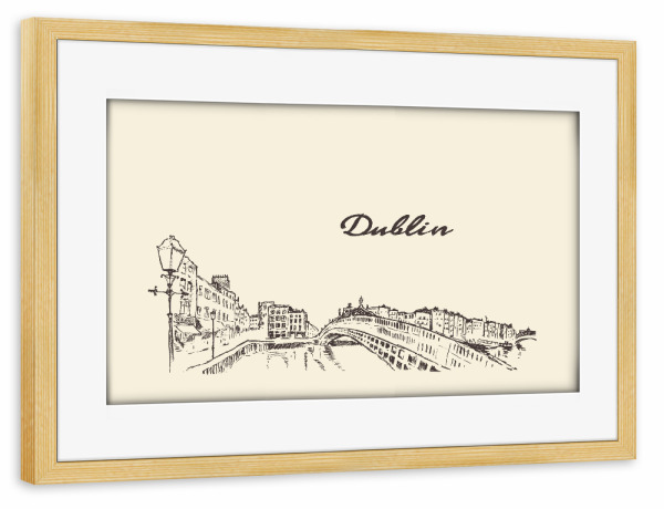 Poster mit Rahmen kiefer "Dublin" artboxONE - Städte,Architektur
