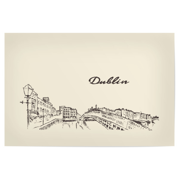 Poster 30x20 cm "Dublin" artboxONE - Städte,Architektur