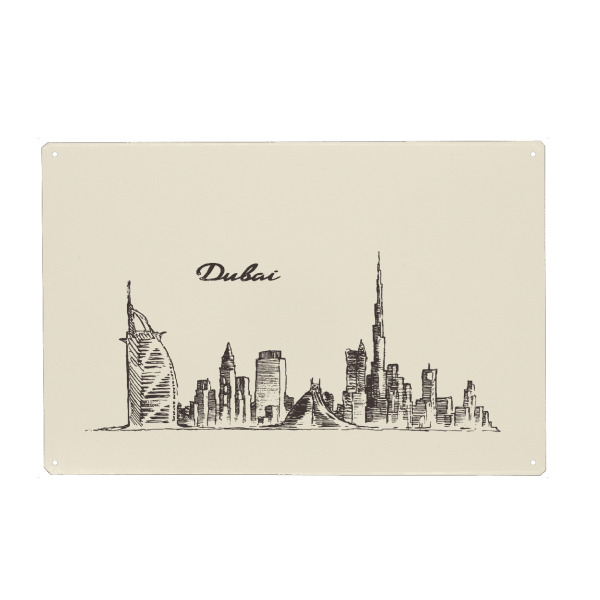 Holzbild "Skyline of Dubai" artboxONE - Städte,Architektur,Städte / Dubai - Dubai