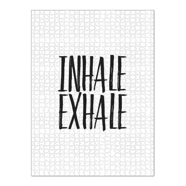 Puzzle Ravensburger "Inhale Exhale 2" artboxONE - Typografie,Schwarzweiß