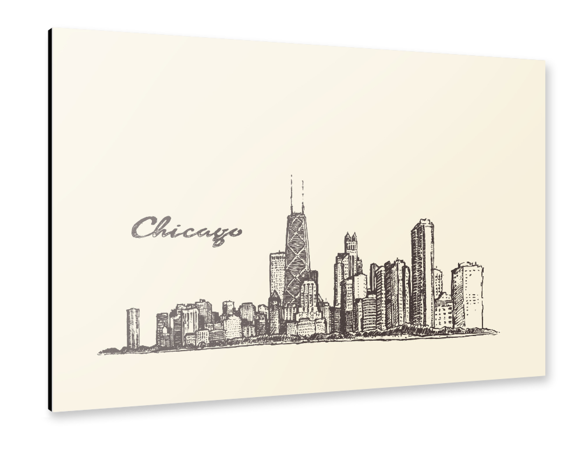 Alu-Dibond "Chicago 3" 75x50 cm artboxONE