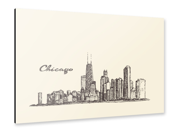 Alu-Dibond "Chicago 3" 30x20 cm artboxONE