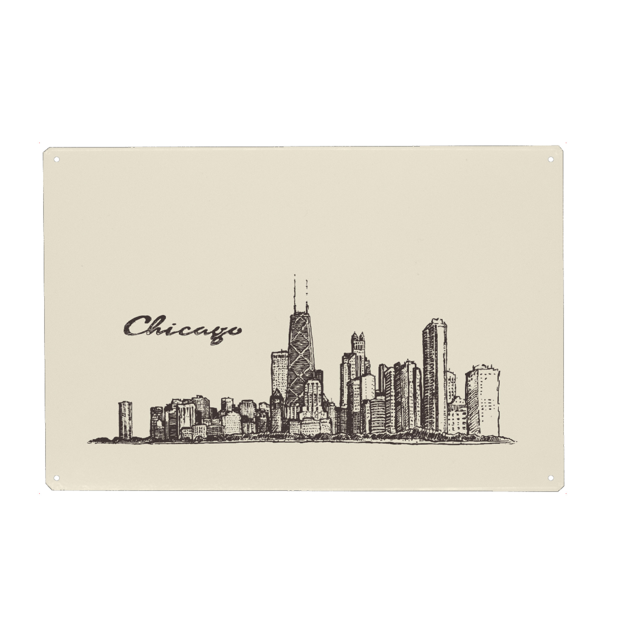 Metall Poster "Chicago 3" artboxONE - Städte,Architektur,Städte / Chicago