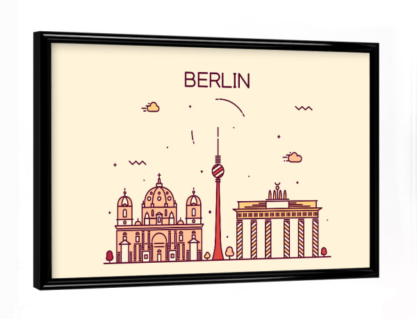 Poster mit schwarzem Rahmen "Berlin 10" artboxONE - Städte,Städte / Berlin,Architektur