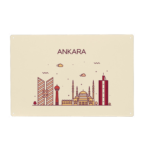 Metall Poster "Ankara, Turkey" artboxONE - Städte,Architektur