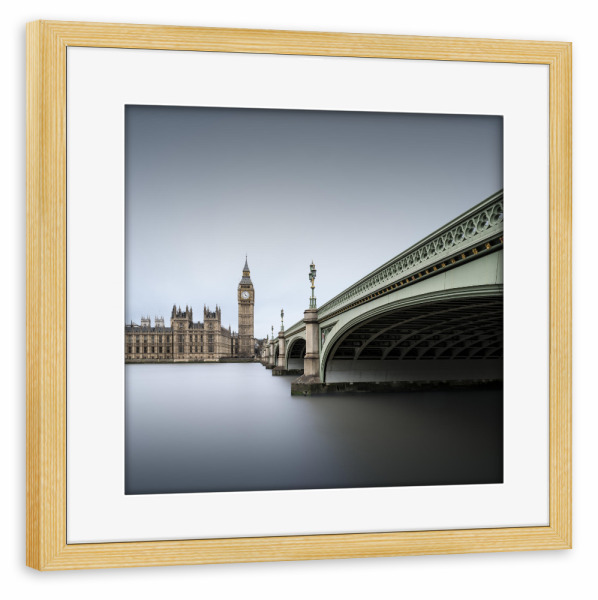 Poster mit Rahmen kiefer "Westminster Abbey und Big Ben London" artboxONE - Städte,Städte / London,Reise,Architektur,Reise / Länder