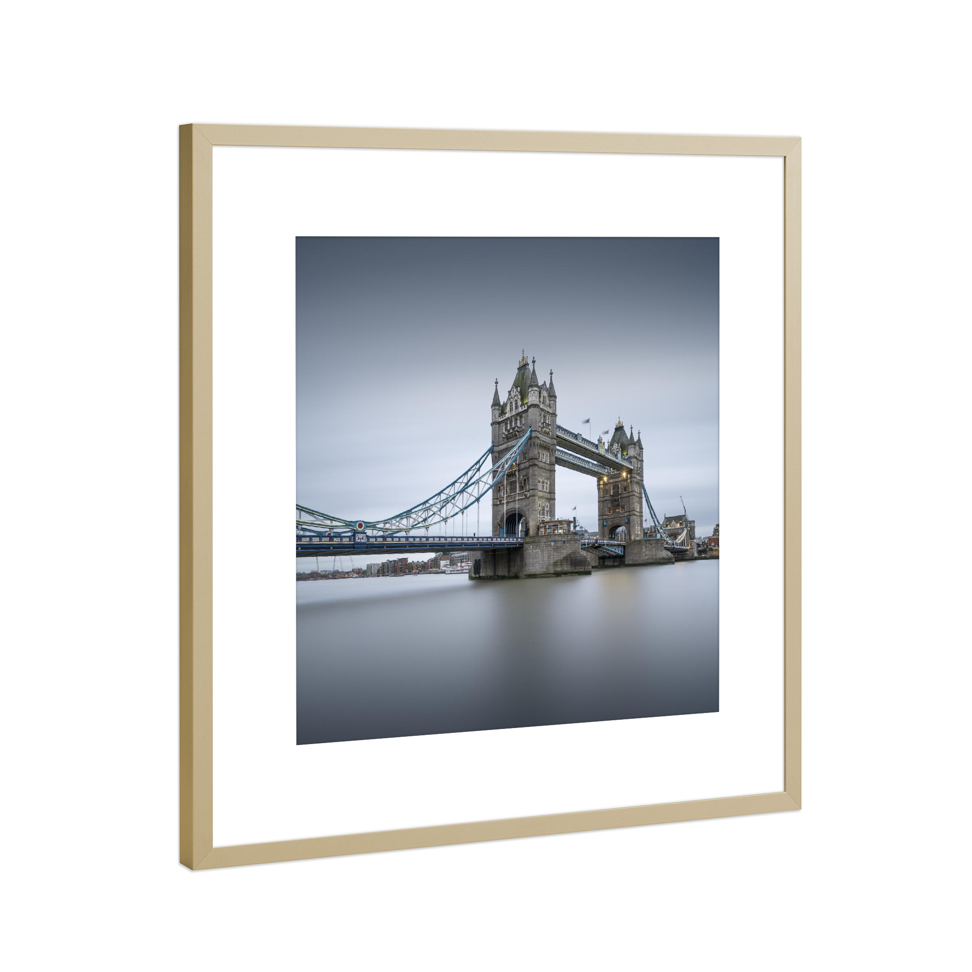 Poster mit Rahmen Gold "Tower Bridge London" artboxONE - Städte,Städte / London,Reise,Architektur,Reise / Länder