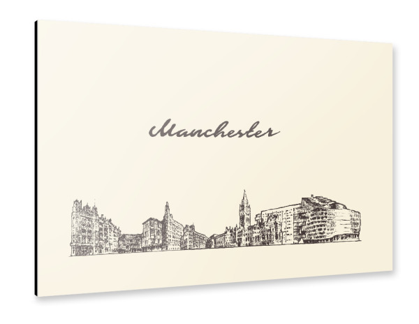 Alu-Dibond "Manchester 2" 30x20 cm artboxONE
