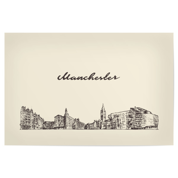Poster 30x20 cm "Manchester 2" artboxONE - Städte,Architektur