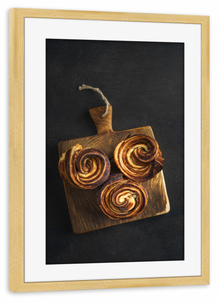 Poster mit Rahmen kiefer "Cruffins" artboxONE - Essen & Trinken