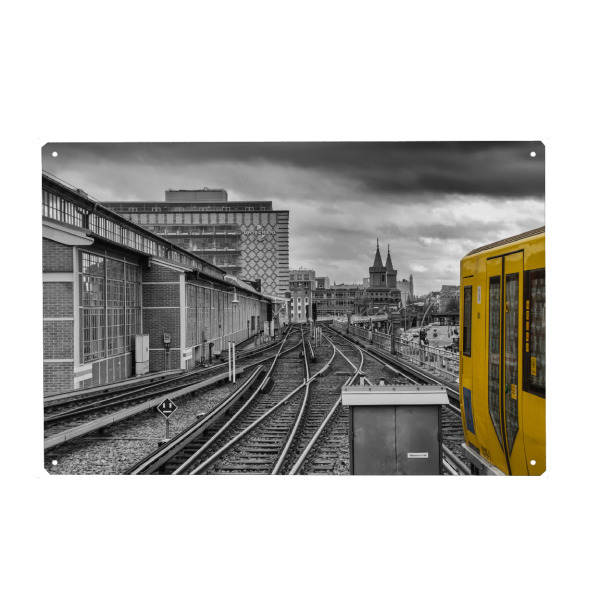 Metall Poster "Berlin 12" artboxONE - Städte,Städte / Berlin,Schwarzweiß,Architektur