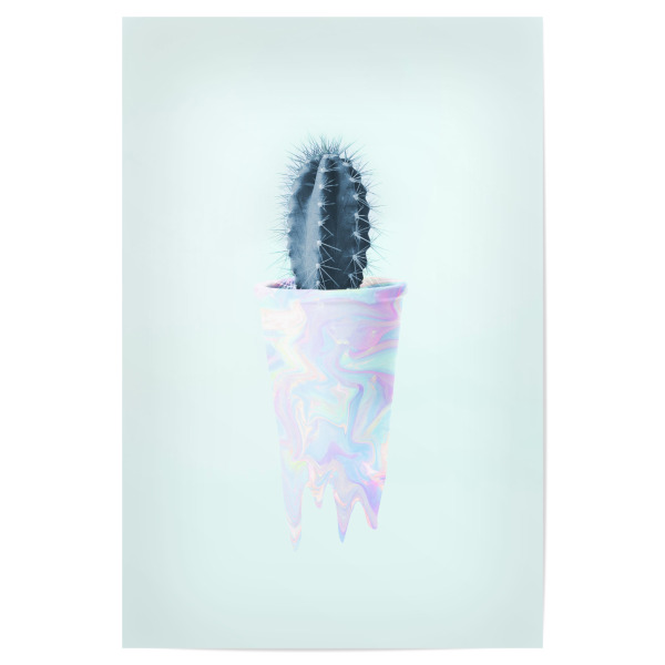 Poster 30x20 cm "Holographic Cactus" artboxONE - Natur,Floral
