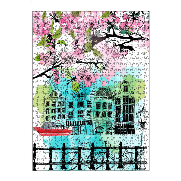 Puzzle Ravensburger "Amsterdam in springtime" artboxONE - Städte,Städte / Amsterdam