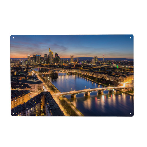 Frankfurt am Main nach Sonnenuntergang