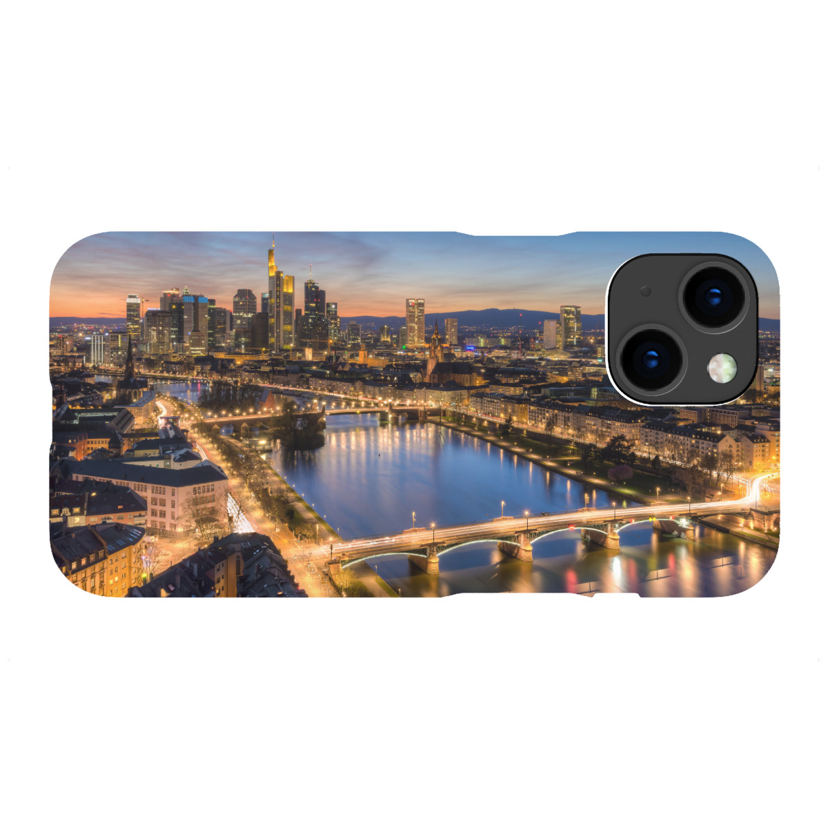 iPhone "Frankfurt am Main nach Sonnenuntergang" Premium-Case Handyhülle artboxONE