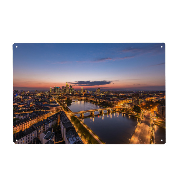 Holzbild "Frankfurt Skyline" artboxONE - Städte / Frankfurt