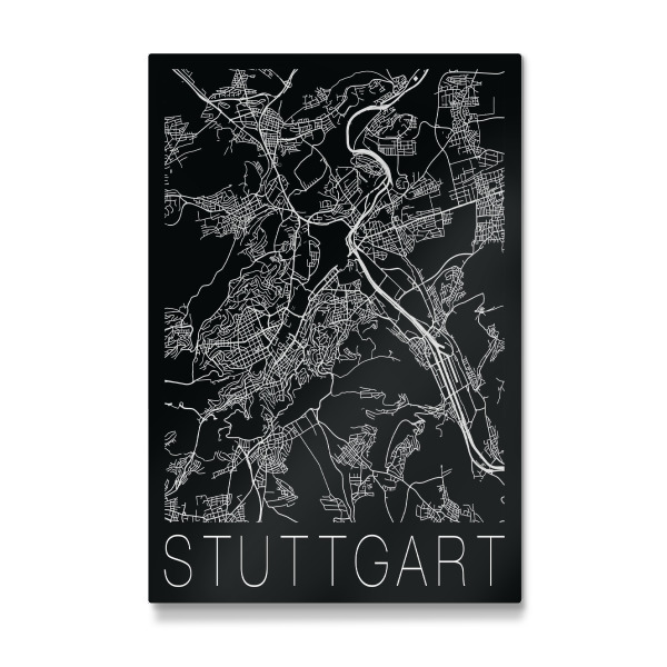 Galerie-Print "Retro Map Stuttgart Germany" 30x20 cm artboxONE