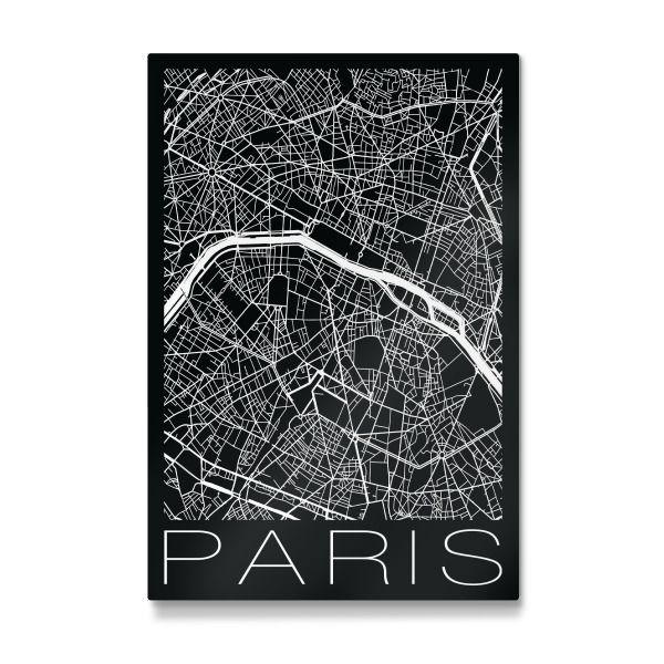 Galerie-Print "Retro Map Paris France" 30x20 cm artboxONE
