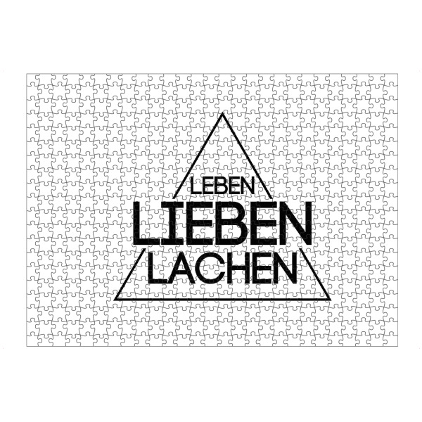 Puzzle Ravensburger "Leben lieben lachen" artboxONE - Typografie,Schwarzweiß,Liebe