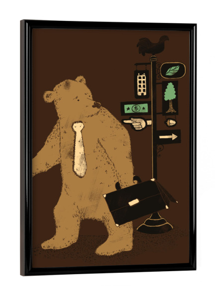 Poster mit schwarzem Rahmen "Choices" artboxONE - Tiere,Comic