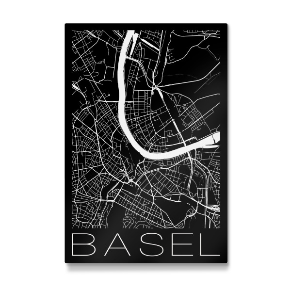 Galerie-Print "Retro Map Basel Switzerland" 30x20 cm artboxONE