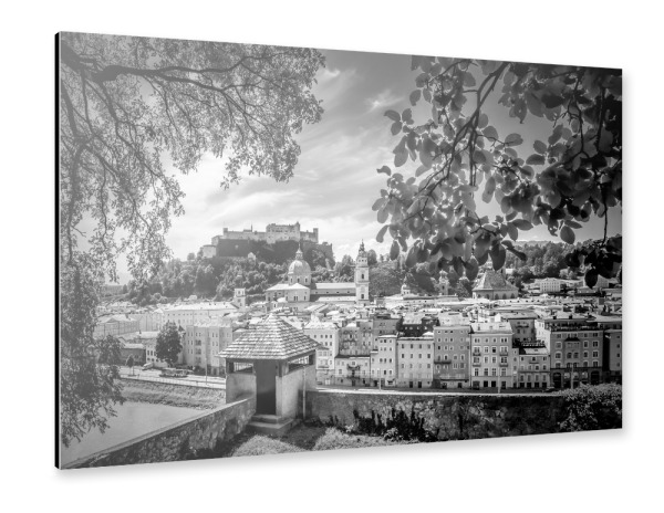 Alu-Dibond "SALZBURG Blick auf die Altstadt mit Stadtmauer" 30x20 cm artboxONE