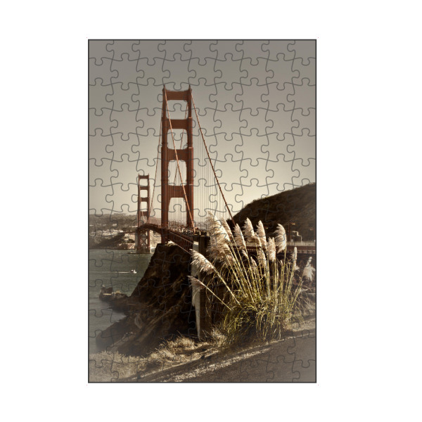 artboxONE Puzzle "Golden Gate Bridge | Vintage Style" artboxONE - Städte,Reise / Länder,Städte / San Francisco