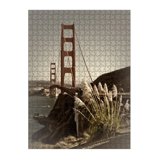 Puzzle Ravensburger "Golden Gate Bridge | Vintage Style" artboxONE - Städte,Reise / Länder,Städte / San Francisco