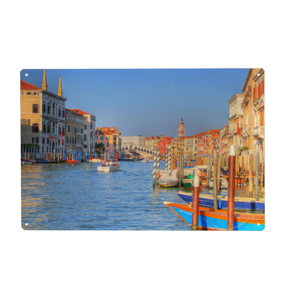 Metall Poster "Venedig 5" artboxONE - Reise,Städte / Venedig - Reise,Venedig,Venice,Venezia,Venise,Italien,Italy,Italie,Sonnenuntergang - Blechschild