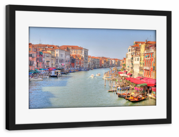 Poster mit Rahmen schwarz "Venedig" artboxONE - Reise,Städte / Venedig - Reise,Venedig,Venice,Venezia,Venise,Italien,Italy,Italie,Sonnenuntergang