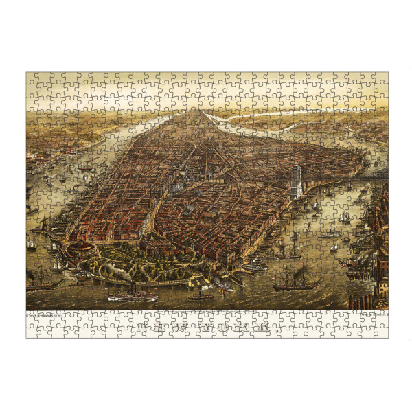 Puzzle Ravensburger "New York Skyline Vintage Photograph" artboxONE - Städte,Städte / New York,Reise,Schwarzweiß - New york,Skyline,Jahrgang,Foto