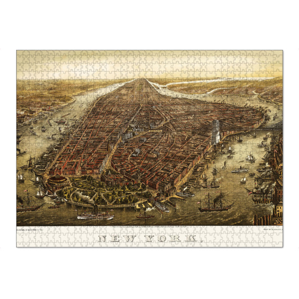 Puzzle Ravensburger "New York Skyline Vintage Photograph" artboxONE - Städte,Städte / New York,Reise,Schwarzweiß - New york,Skyline,Jahrgang,Foto