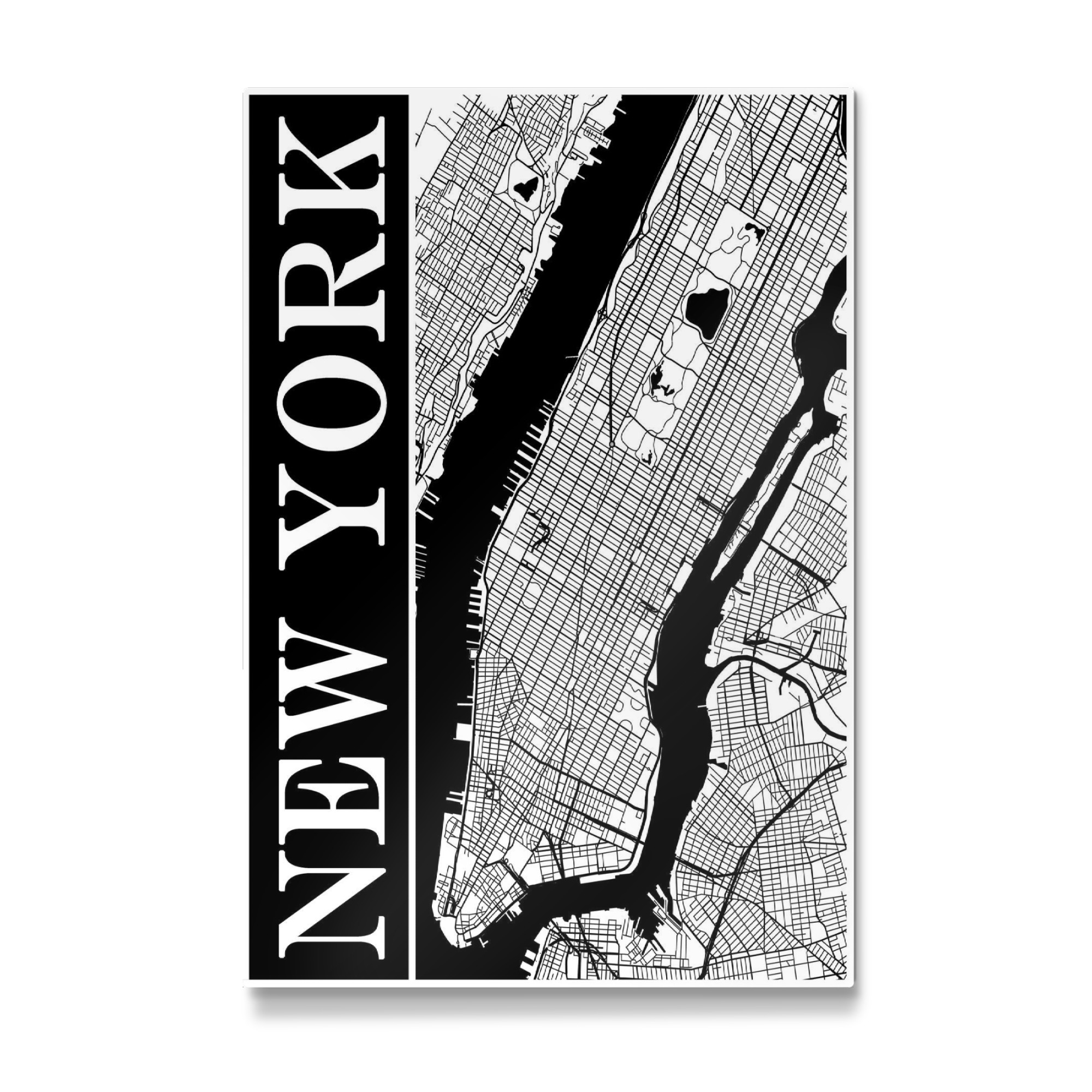 Galerie-Print "Retro Map of New York City Manhattan" 75x50 cm artboxONE