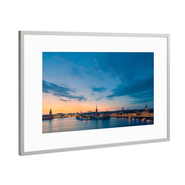 Poster mit Rahmen Silber "Stockholm 07" artboxONE - Städte,Reise,Städte / Stockholm