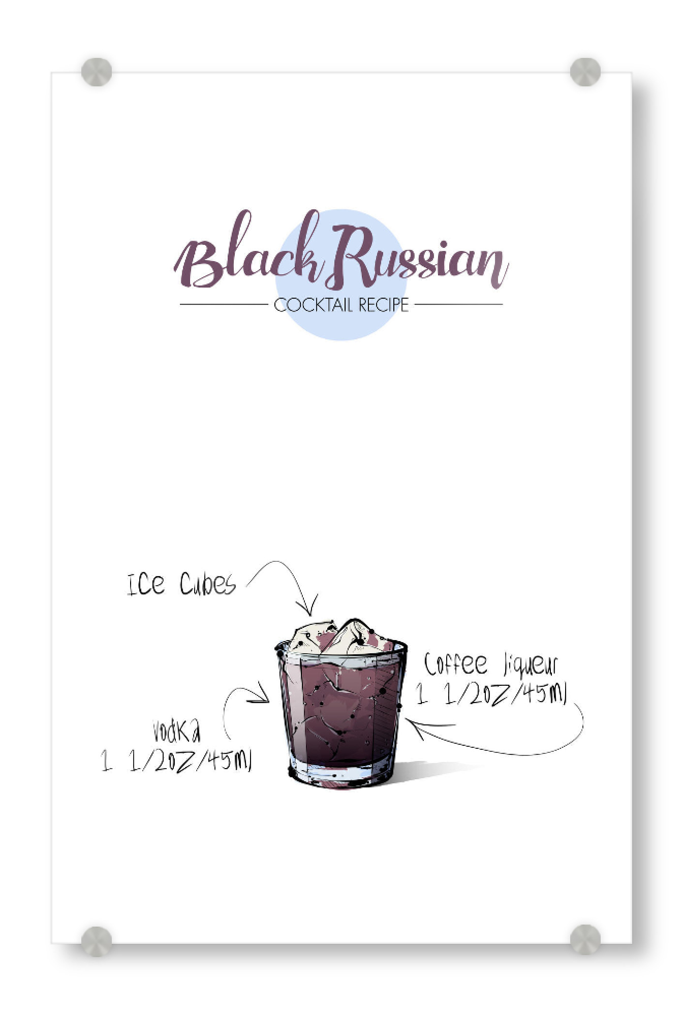 Acrylglasbild "Cocktail Black Russian" artboxONE - Essen & Trinken,Essen & Trinken / Alkohol,Festivals