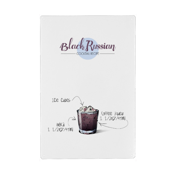 Holzbild "Cocktail Black Russian" artboxONE - Essen & Trinken,Essen & Trinken / Alkohol,Festivals