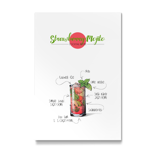 Galerie-Print "Cocktail Strawberry Mojito" 30x20 cm artboxONE