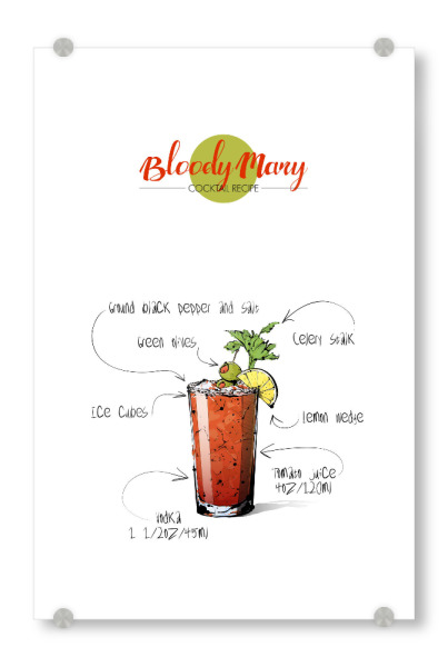 Acrylglasbild "Cocktail Bloody Mary" artboxONE - Essen & Trinken,Essen & Trinken / Alkohol,Festivals