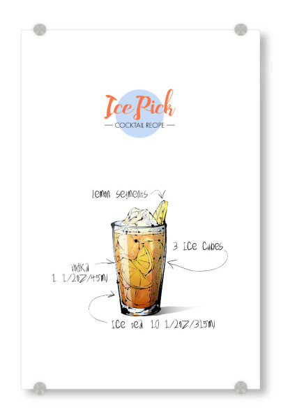 Acrylglasbild "Cocktail Ice Pick" artboxONE - Essen & Trinken,Essen & Trinken / Alkohol,Festivals