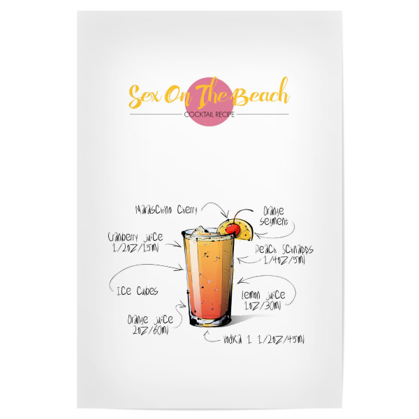 Poster 30x20 cm "Cocktail Sex On The Beach" artboxONE - Essen & Trinken,Essen & Trinken / Alkohol,Festivals
