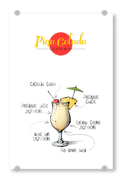 Acrylglasbild "Cocktail Pina Colada" artboxONE - Essen & Trinken,Essen & Trinken / Alkohol,Festivals